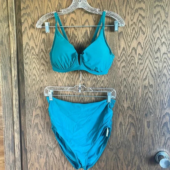 Teal Anne Cole‎ Bikini L - Picture 1 of 8